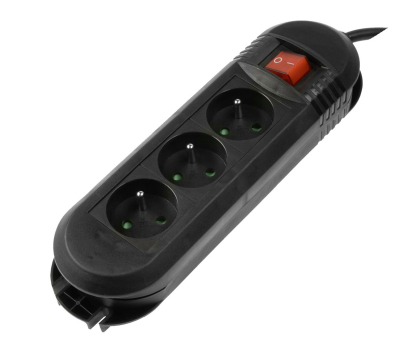 Listwa zasilająca HAMA LISTWA ZASILAJĄCA "COMFORT" 3GN, 1,5M (CZARNA)
